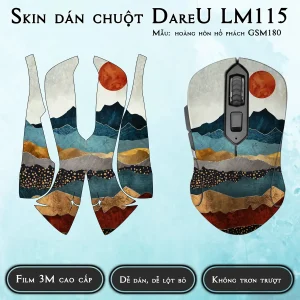Skin dán chuột Dareu LM115 mẫu hoàng hôn hổ phách GSM180
