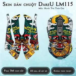 Skin dán chuột Dareu LM115 mẫu Huyết Thú Thần Chú