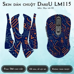 Skin dán chuột Dareu LM115 mẫu Họa tiết 03