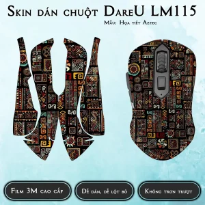 Skin dán chuột Dareu LM115 mẫu Họa tiết Aztec
