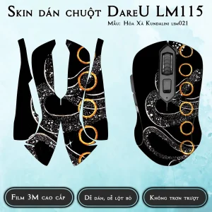 Skin dán chuột Dareu LM115 mẫu Hỏa Xà Kundalini lsm021