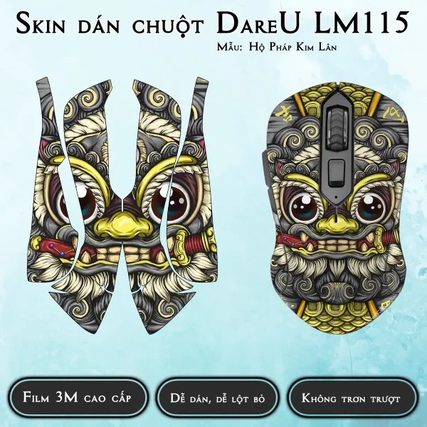 Skin dán chuột Dareu LM115 mẫu Hộ Pháp Kim Lân