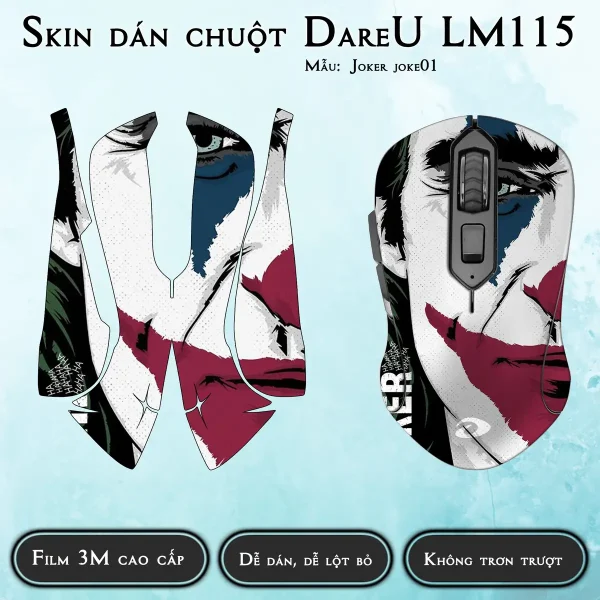 Skin dán chuột Dareu LM115 mẫu Joker joke01