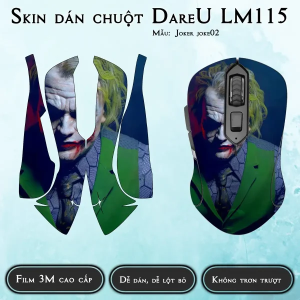 Skin dán chuột Dareu LM115 mẫu Joker joke02