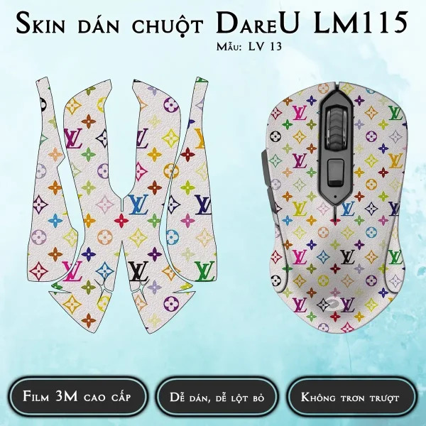 Skin dán chuột Dareu LM115 mẫu LV 13