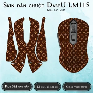 Skin dán chuột Dareu LM115 mẫu LV lv005