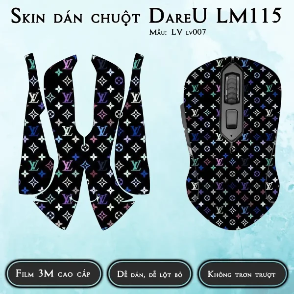 Skin dán chuột Dareu LM115 mẫu LV lv007