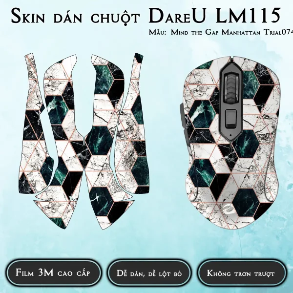Skin dán chuột Dareu LM115 mẫu Mind the Gap Manhattan Trial074