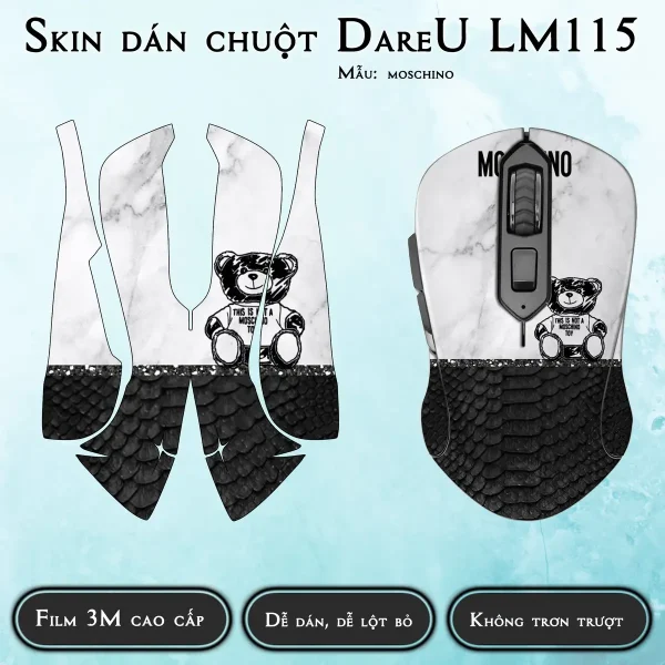 Skin dán chuột Dareu LM115 mẫu moschino