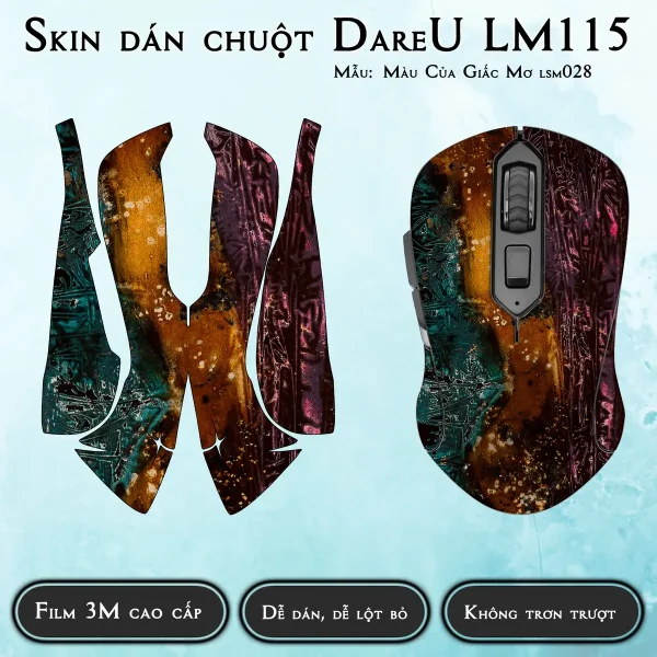 Skin dán chuột Dareu LM115 mẫu Màu Của Giấc Mơ lsm028