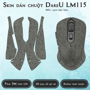 Skin dán chuột Dareu LM115 mẫu mạch điện tròn