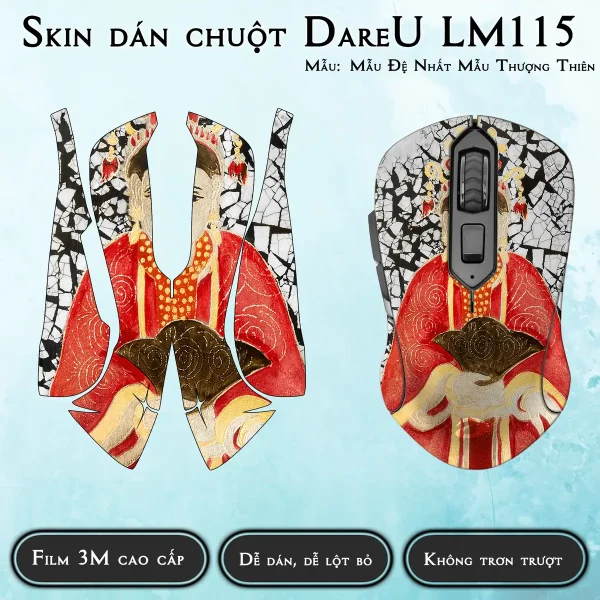 Skin dán chuột Dareu LM115 mẫu Mẫu Đệ Nhất Mẫu Thượng Thiên lsm029