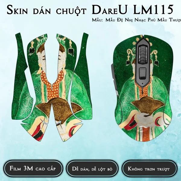 Skin dán chuột Dareu LM115 mẫu Mẫu Đệ Nhị Nhạc Phủ Mẫu Thượng Ngàn lsm030