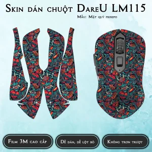 Skin dán chuột Dareu LM115 mẫu Mặt quỷ pikrepo