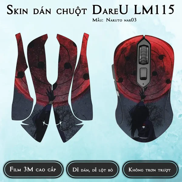 Skin dán chuột Dareu LM115 mẫu Naruto nar03