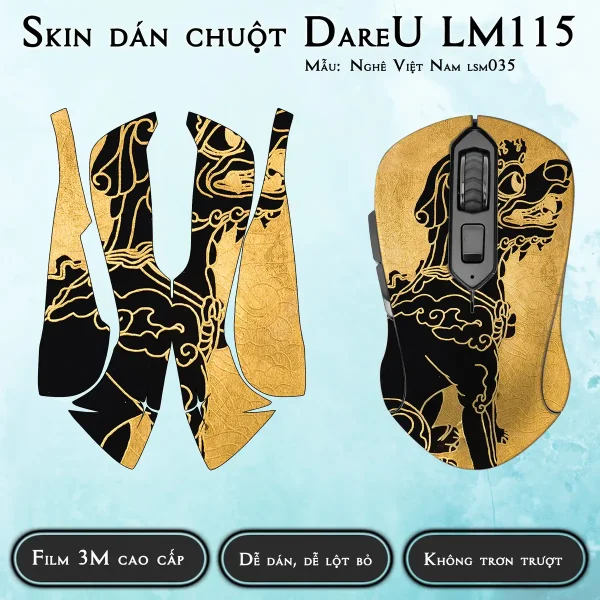 Skin dán chuột Dareu LM115 mẫu Nghê Việt Nam lsm035