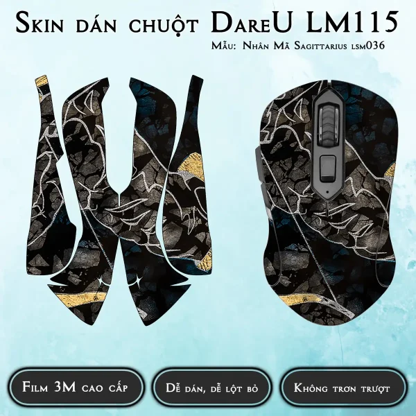 Skin dán chuột Dareu LM115 mẫu Nhân Mã Sagittarius lsm036