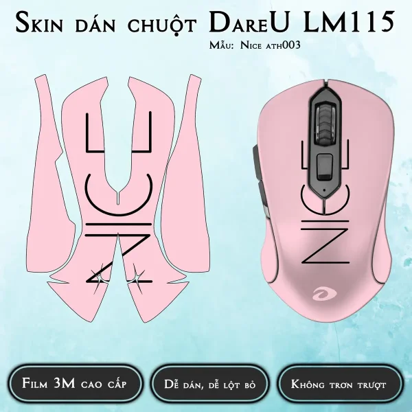Skin dán chuột Dareu LM115 mẫu Nice ath003