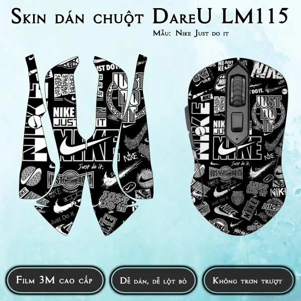 Skin dán chuột Dareu LM115 mẫu Nike Just do it