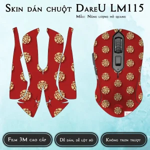 Skin dán chuột Dareu LM115 mẫu Năng lượng hồ quang