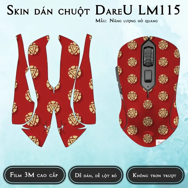 Skin dán chuột Dareu LM115 mẫu Năng lượng hồ quang