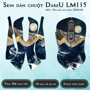 Skin dán chuột Dareu LM115 mẫu Nửa đêm mùa đông GSM184