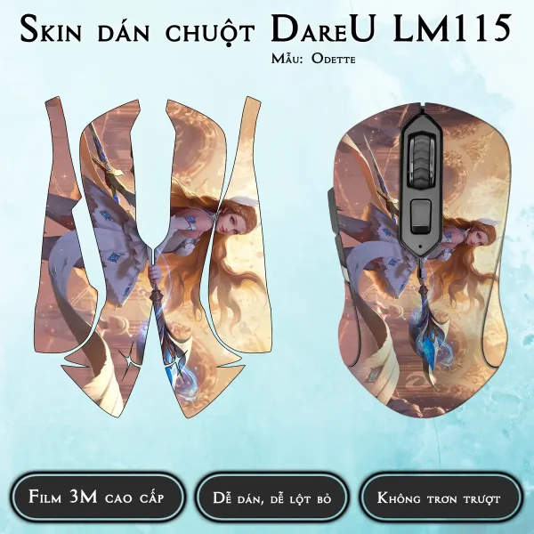 Skin dán chuột Dareu LM115 mẫu Odette