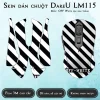 Skin dán chuột Dareu LM115 mẫu OFF White sọc đen trắng