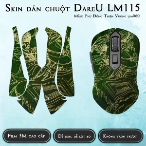 Skin dán chuột Dareu LM115 mẫu Phù Đổng Thiên Vương lsm060