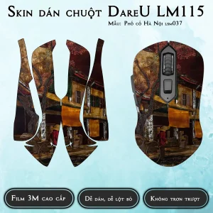 Skin dán chuột Dareu LM115 mẫu Phố cổ Hà Nội lsm037