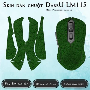 Skin dán chuột Dareu LM115 mẫu Polynesian xanh lá