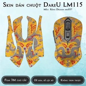 Skin dán chuột Dareu LM115 mẫu Rồng Dragon dra037