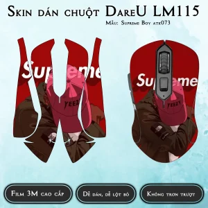 Skin dán chuột Dareu LM115 mẫu Supreme Boy atk073