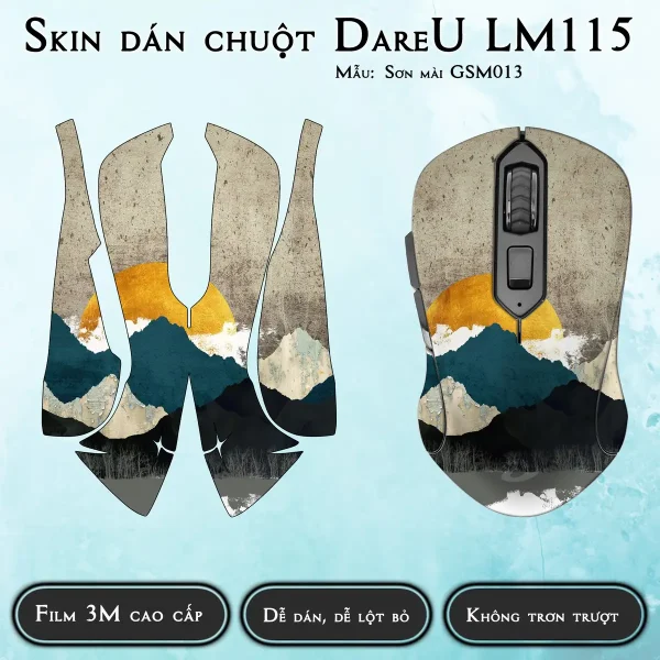Skin dán chuột Dareu LM115 mẫu Sơn mài GSM013