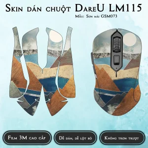 Skin dán chuột Dareu LM115 mẫu Sơn mài GSM073