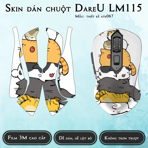 Skin dán chuột Dareu LM115 mẫu thiết kế atk067