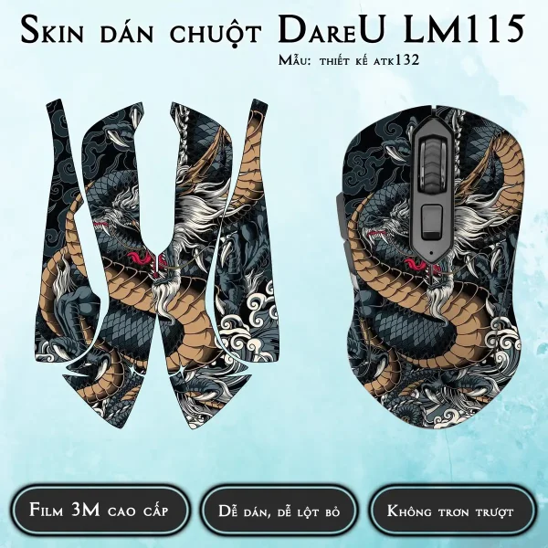 Skin dán chuột Dareu LM115 mẫu thiết kế atk132