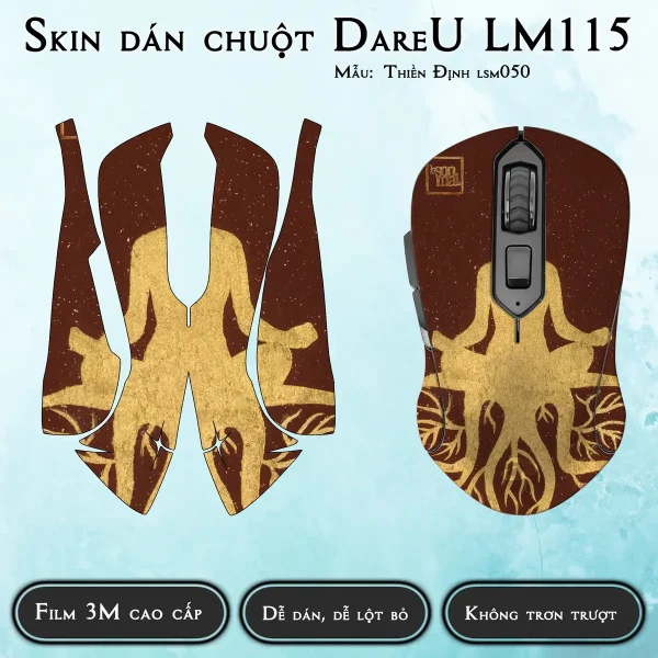 Skin dán chuột Dareu LM115 mẫu Thiền Định lsm050