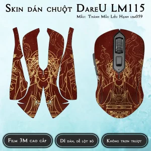 Skin dán chuột Dareu LM115 mẫu Thánh Mẫu Liễu Hạnh lsm059