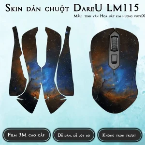 Skin dán chuột Dareu LM115 mẫu tinh vân Hoa uất kim hương vutr008