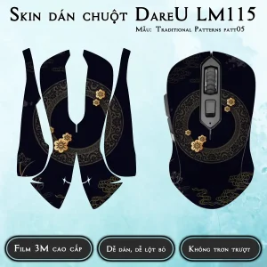 Skin dán chuột Dareu LM115 mẫu Traditional Patterns patt05
