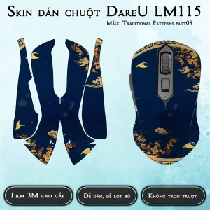 Skin dán chuột Dareu LM115 mẫu Traditional Patterns patt08