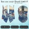 Skin dán chuột Dareu LM115 mẫu Tranh sóng biển Skin dán chuột Dareu LM115 mẫu Tranh sóng biển