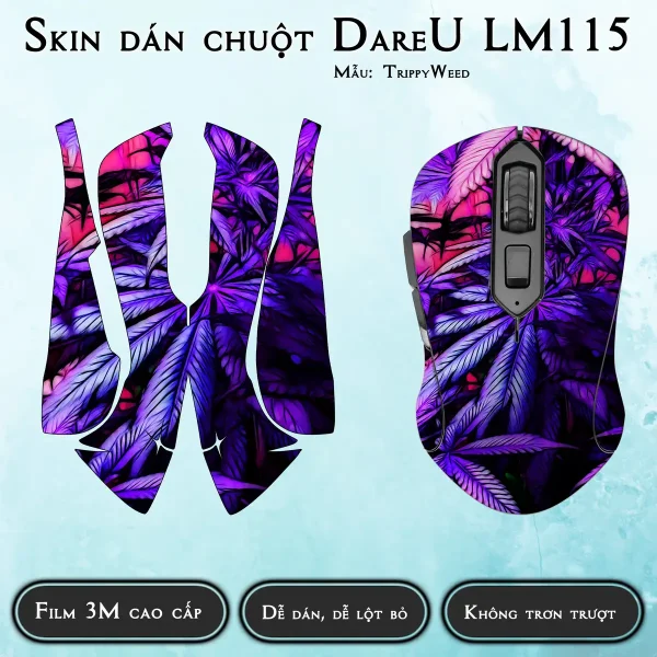 Skin dán chuột Dareu LM115 mẫu TrippyWeed