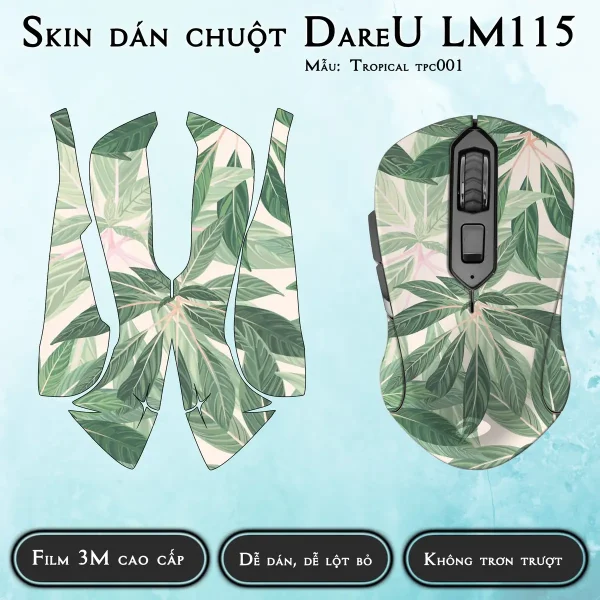 Skin dán chuột Dareu LM115 mẫu Tropical tpc001