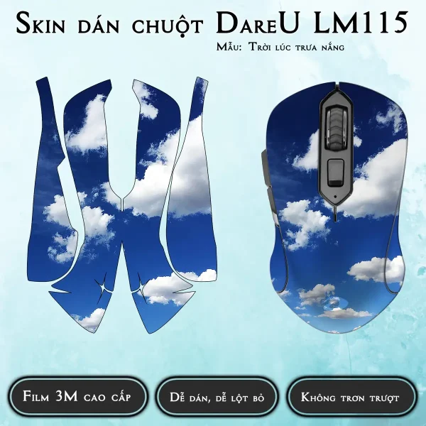Skin dán chuột Dareu LM115 mẫu Trời lúc trưa nắng