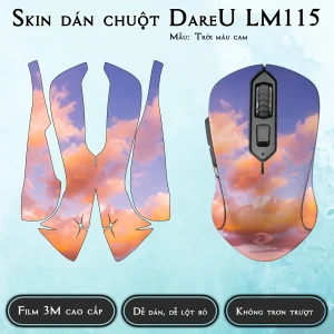 Skin dán chuột Dareu LM115 mẫu Trời màu cam