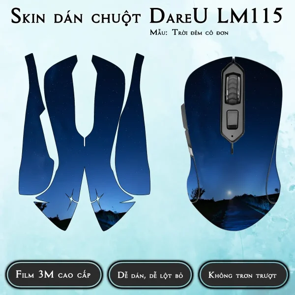 Skin dán chuột Dareu LM115 mẫu Trời đêm cô đơn