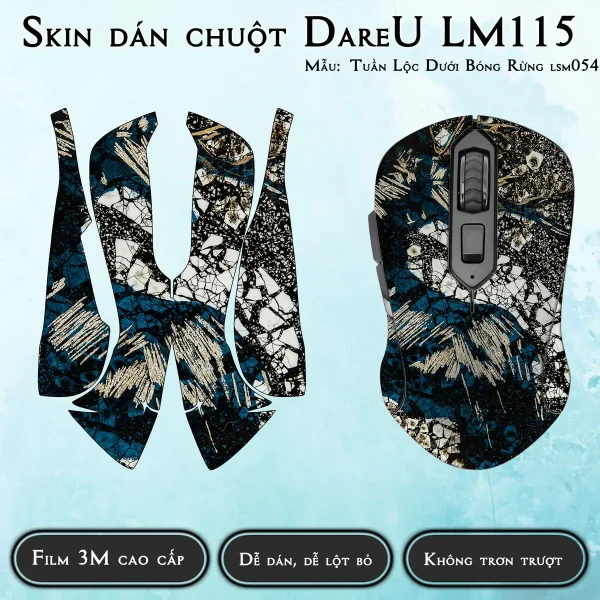 Skin dán chuột Dareu LM115 mẫu Tuần Lộc Dưới Bóng Rừng lsm054