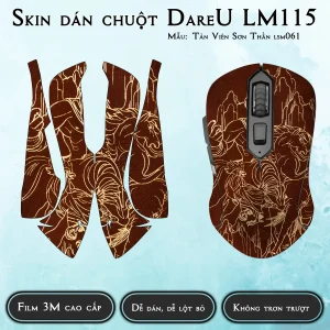 Skin dán chuột Dareu LM115 mẫu Tản Viên Sơn Thần lsm061